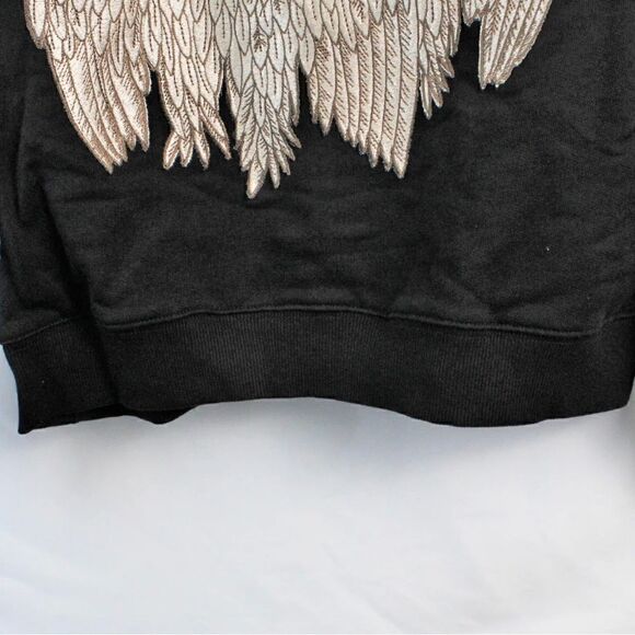 Aniye By Eagle Long Sleeved Cotton Sweatshirt in Black -Women's Size L - Picture 4 of 14